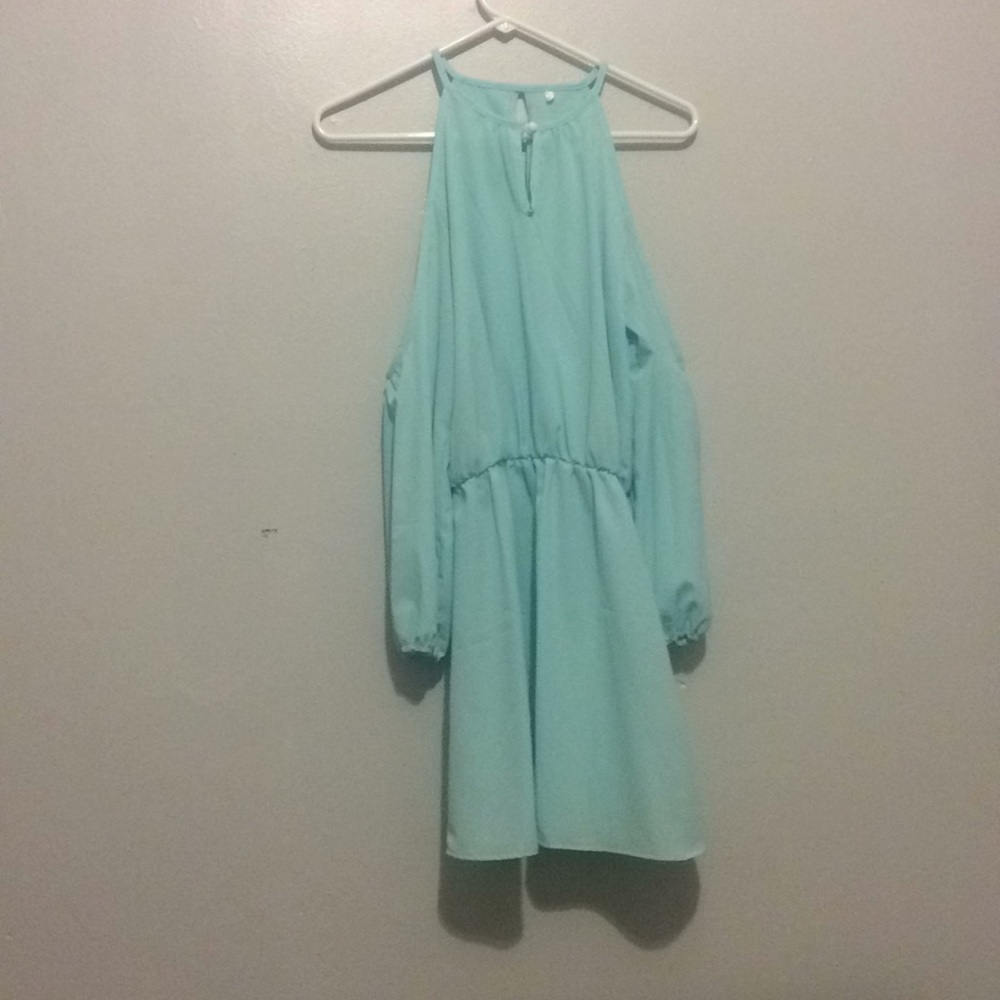Aqua blue dress